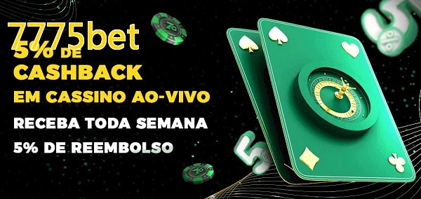 Promoções do cassino ao Vivo 7775bet